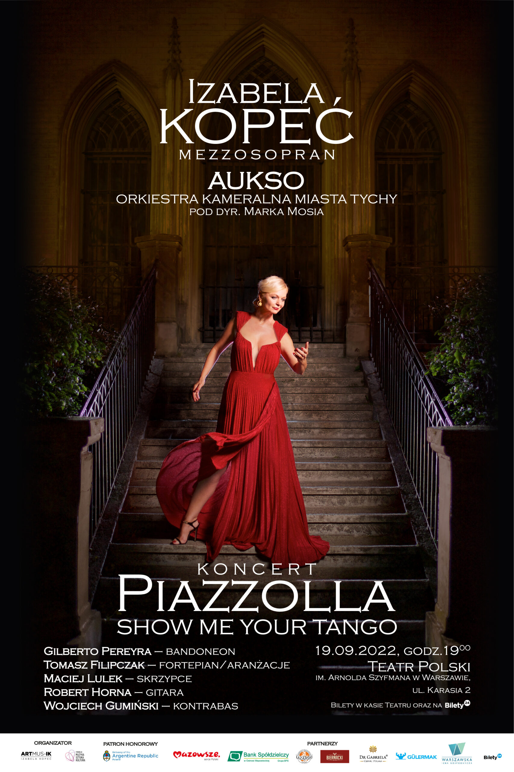 Koncert jubileuszowy „Piazzolla. Show Me Your Tango” Izabela Kopeć – Teatr Polski Warszawa