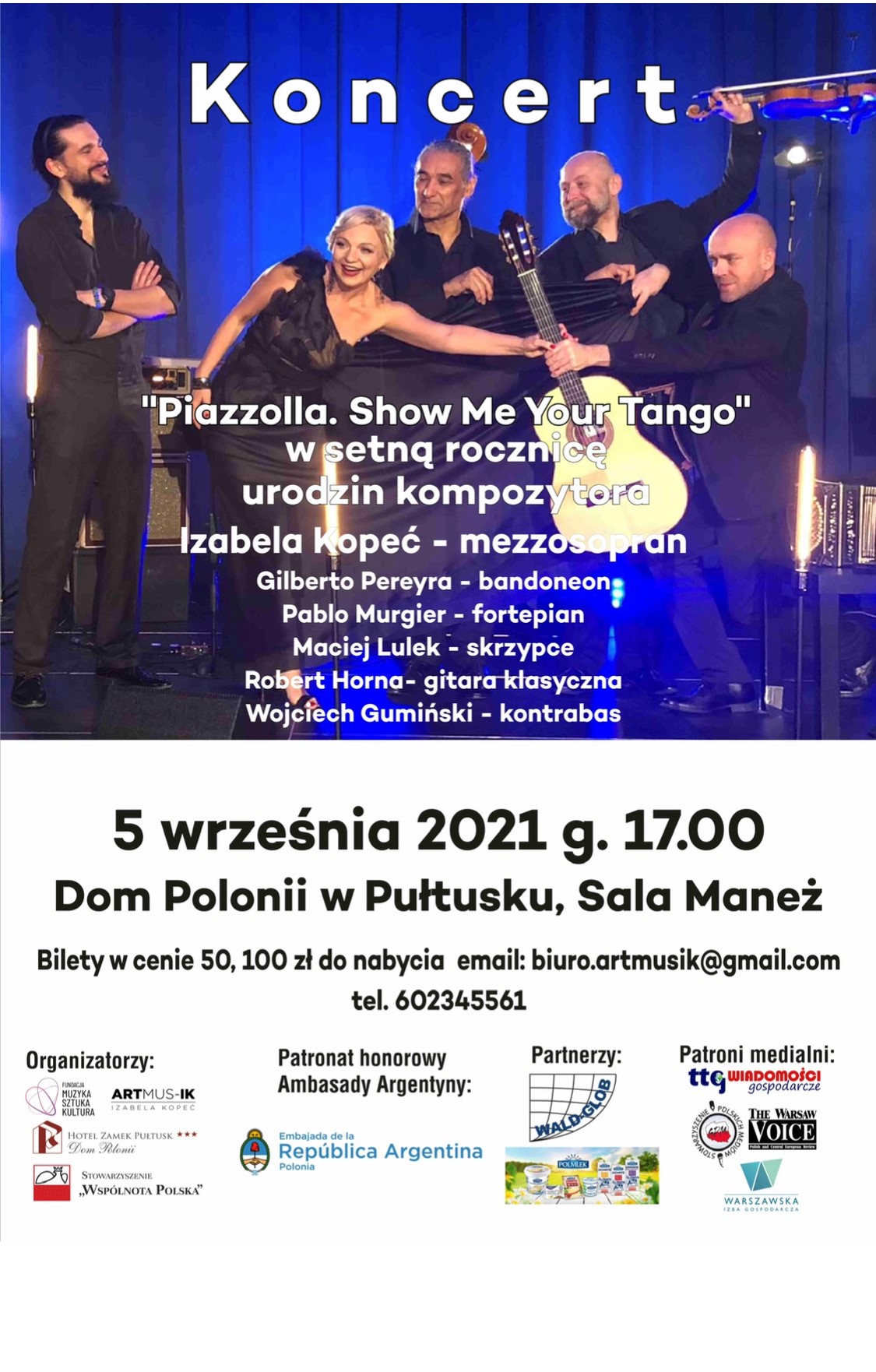 Koncert „Piazzolla. Show Me Your Tango” w setną rocznicę urodzin kompozytora