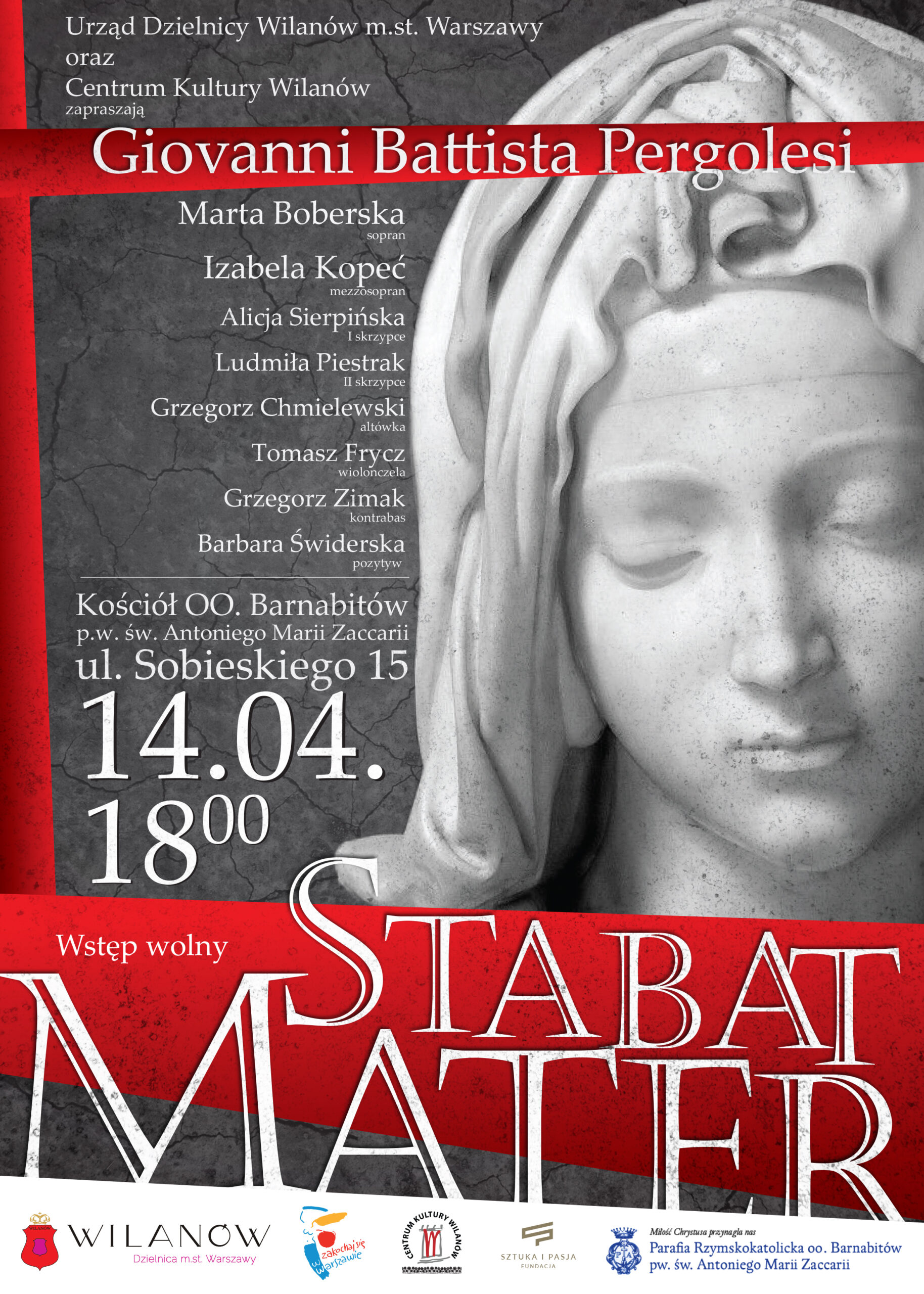 Koncert Pasyjny „Stabat Mater” – Kościół Barnabitów – Warszawa