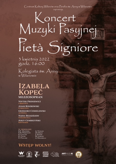„Pieta Signore” – koncert pasyjny 3 kwietnia 2022